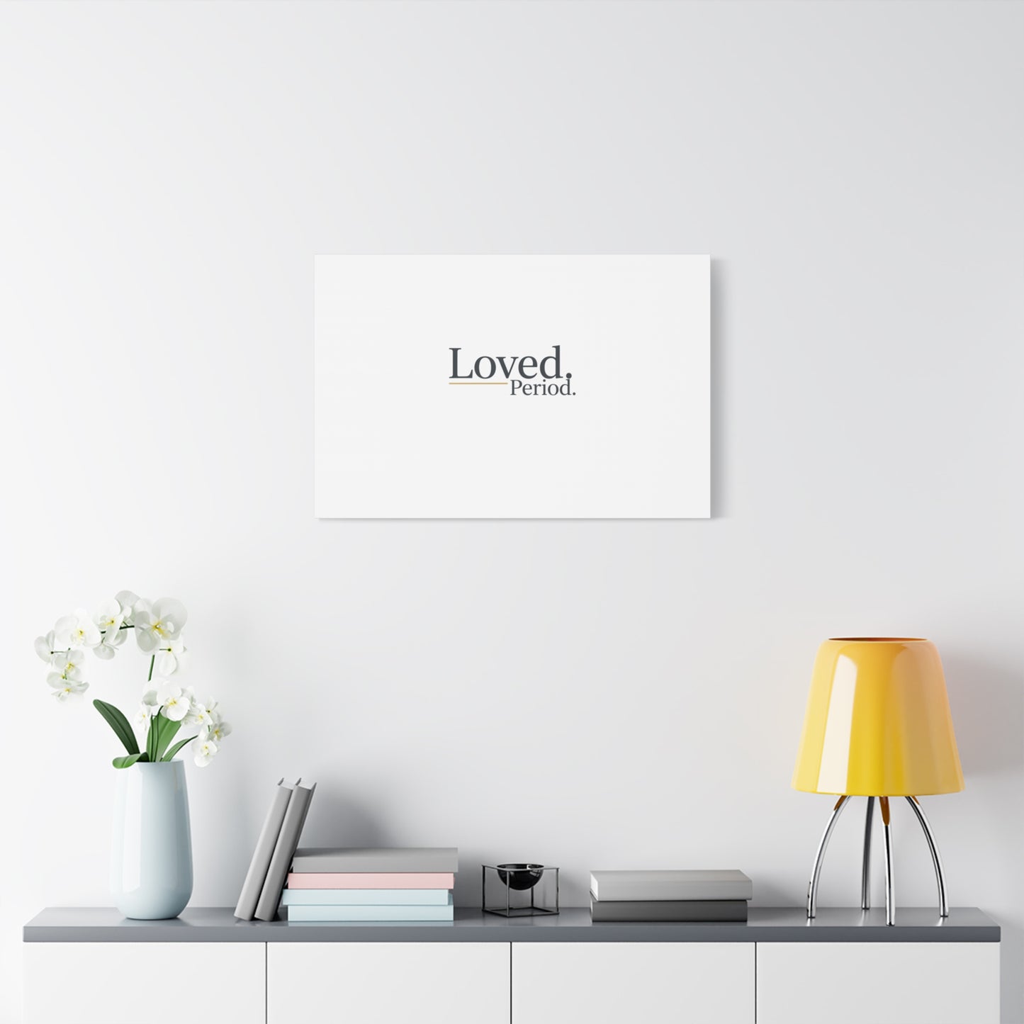 Loved. Period. Canvas | Micro-Romance Galentine’s Self-Love Wall Art