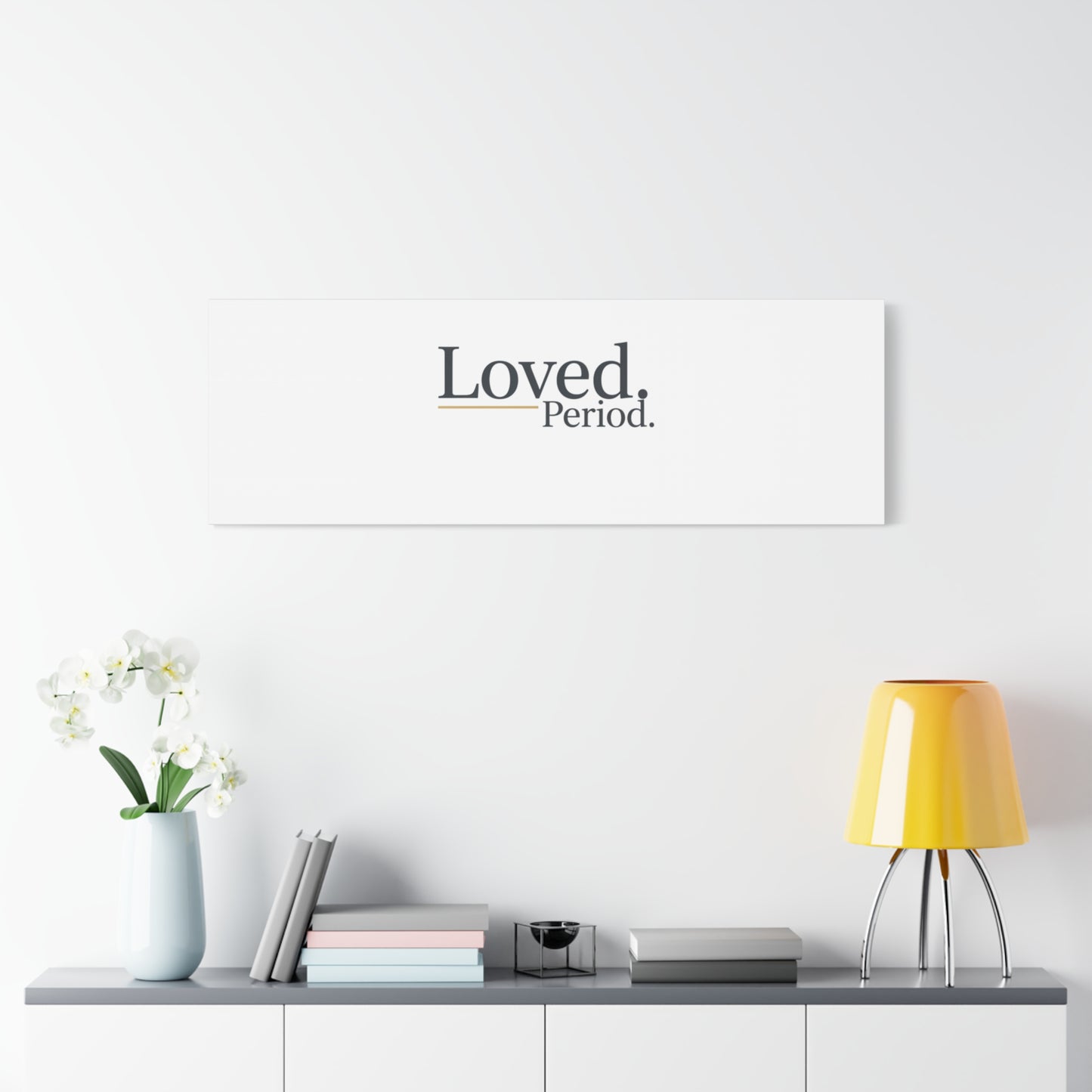 Loved. Period. Canvas | Micro-Romance Galentine’s Self-Love Wall Art