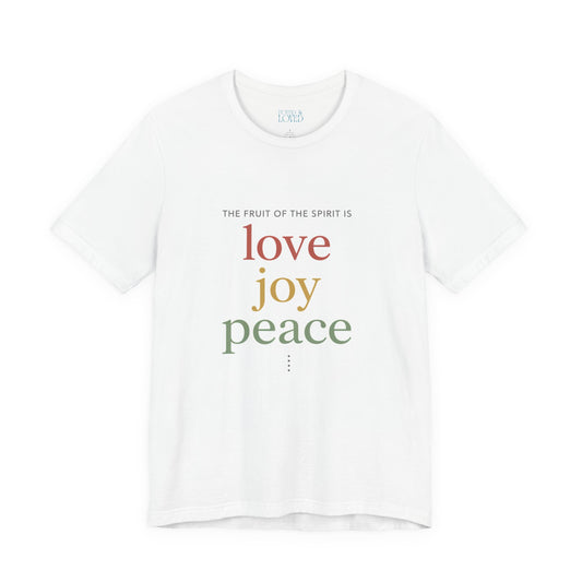 love joy peace Tee | shadow typography shirt, kinetic text art