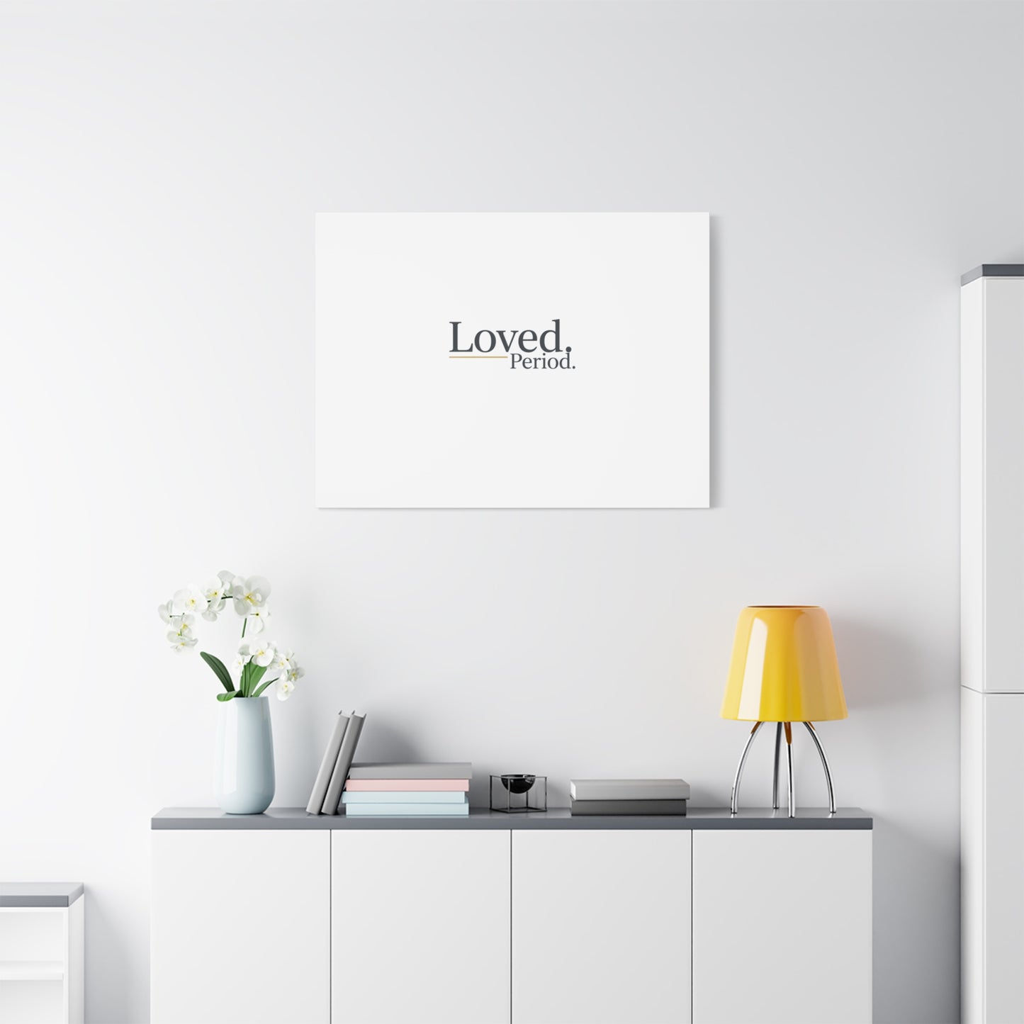 Loved. Period. Canvas | Micro-Romance Galentine’s Self-Love Wall Art