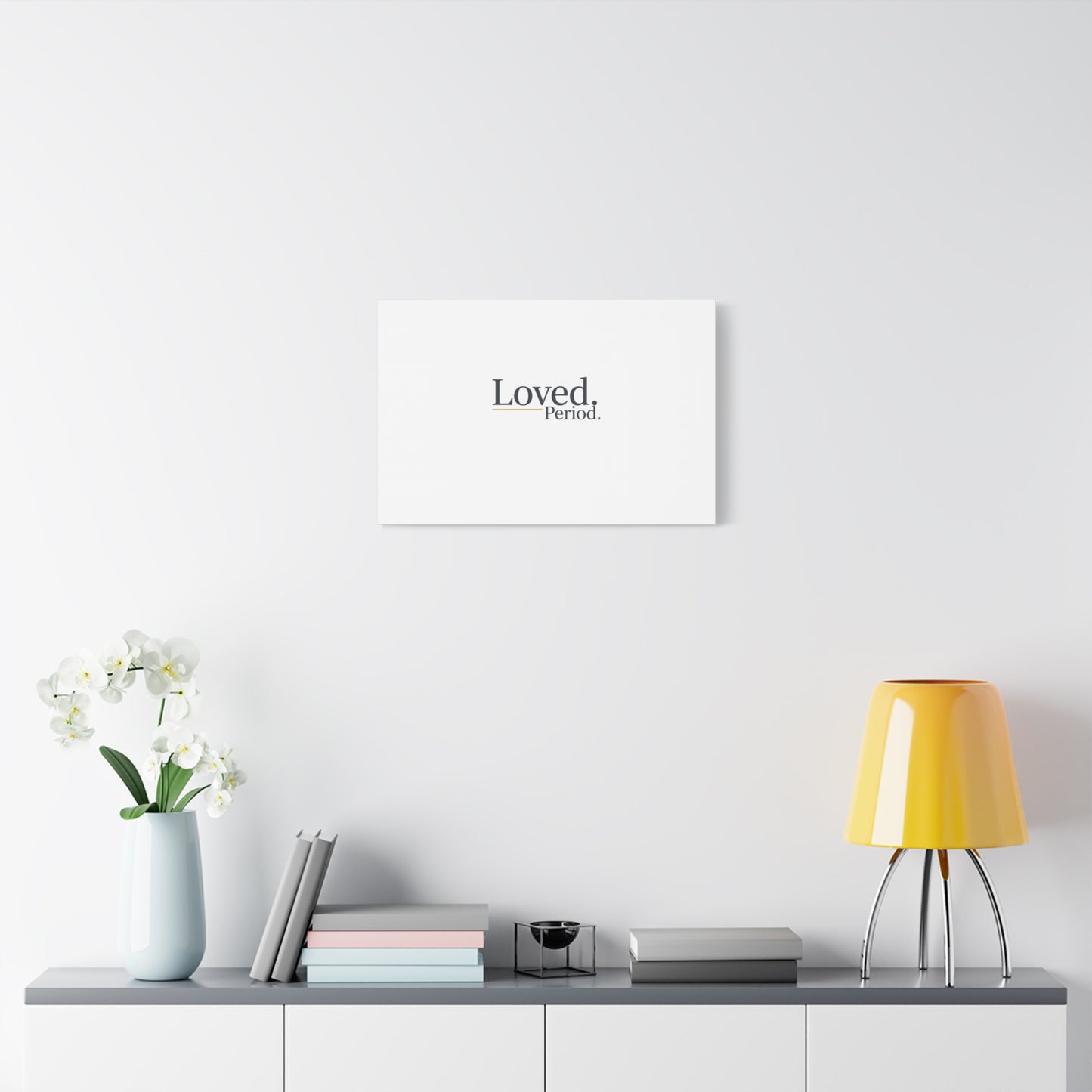 Loved. Period. Canvas | Micro-Romance Galentine’s Self-Love Wall Art