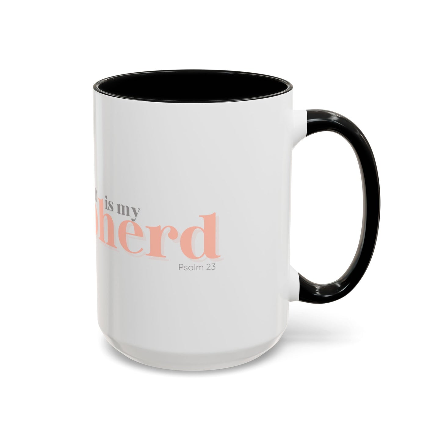 Shepherd Psalm 23 Accent Coffee Mug — Faith-Inspired Christian Gifts