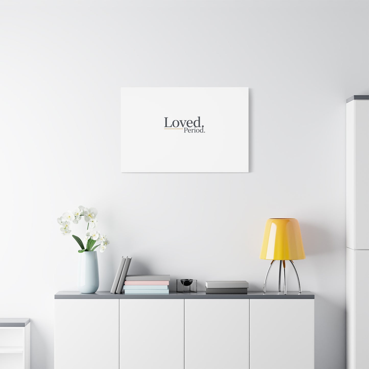 Loved. Period. Canvas | Micro-Romance Galentine’s Self-Love Wall Art