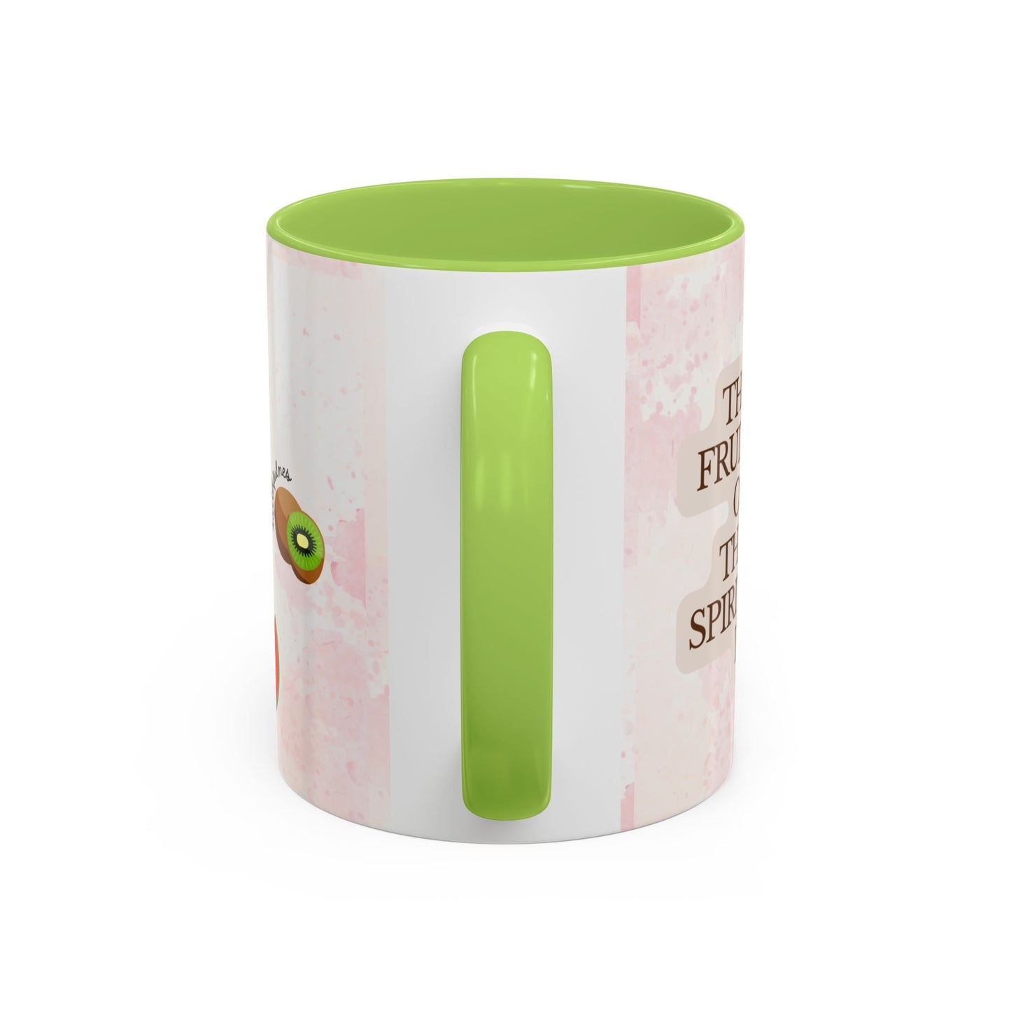 Fruit of The Spirit Coffee Mug — Cute Labeled Tropical Fruit Design (11/15oz)