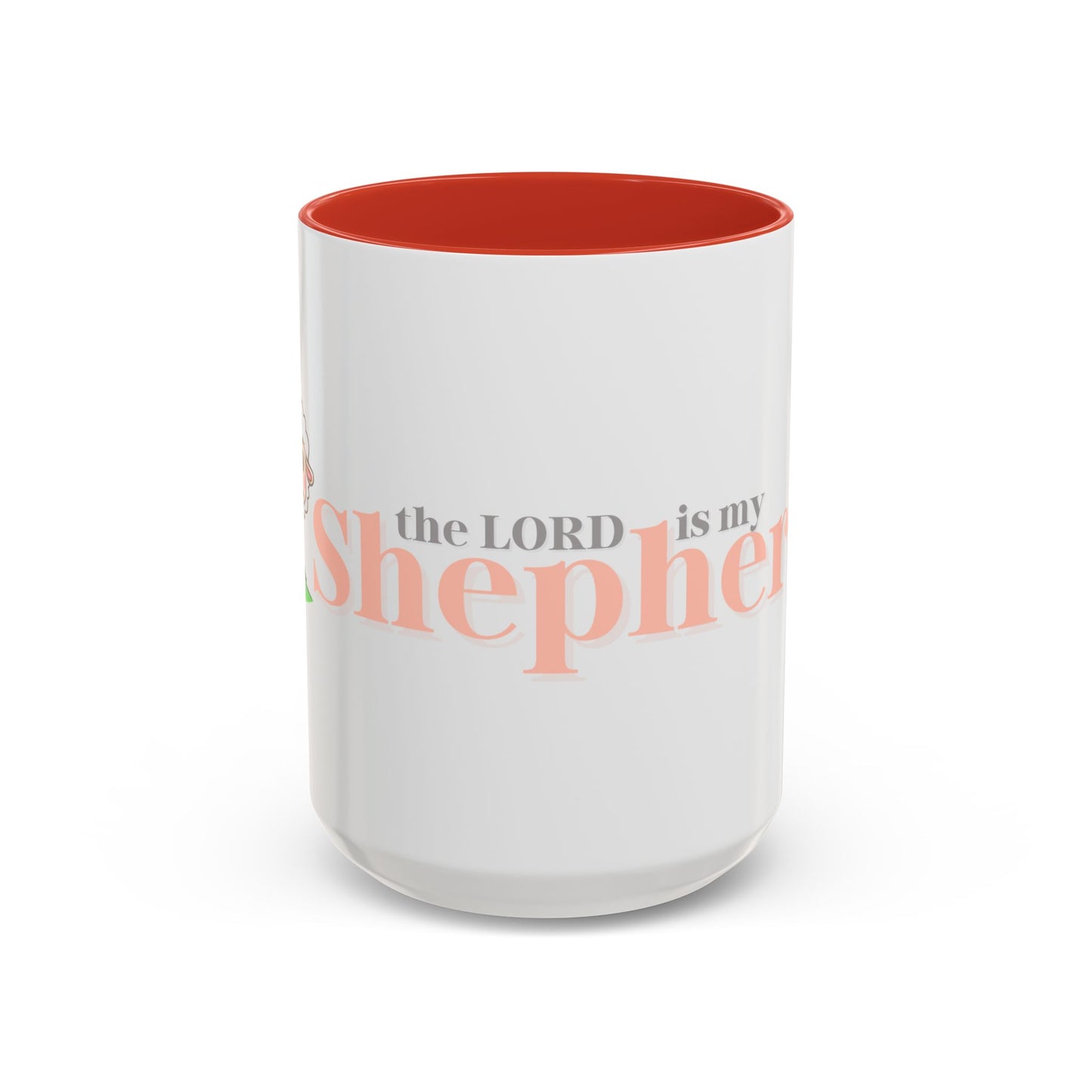Shepherd Psalm 23 Accent Coffee Mug — Faith-Inspired Christian Gifts