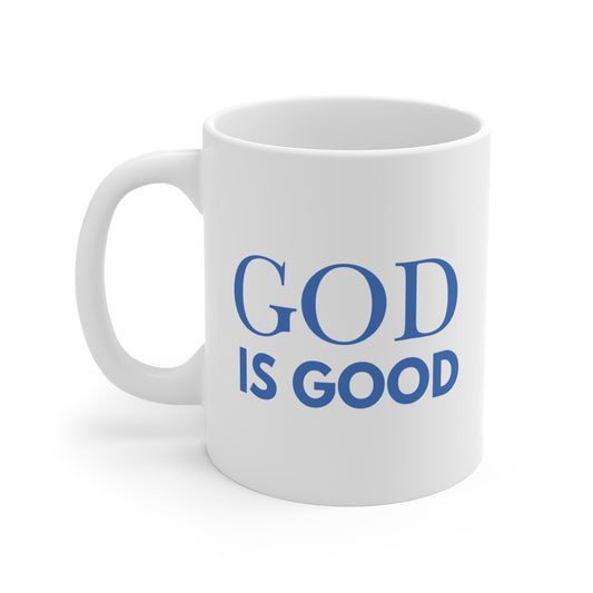 All The Time Ceramic Mug — Motivational Blue Typography Coffee Cup