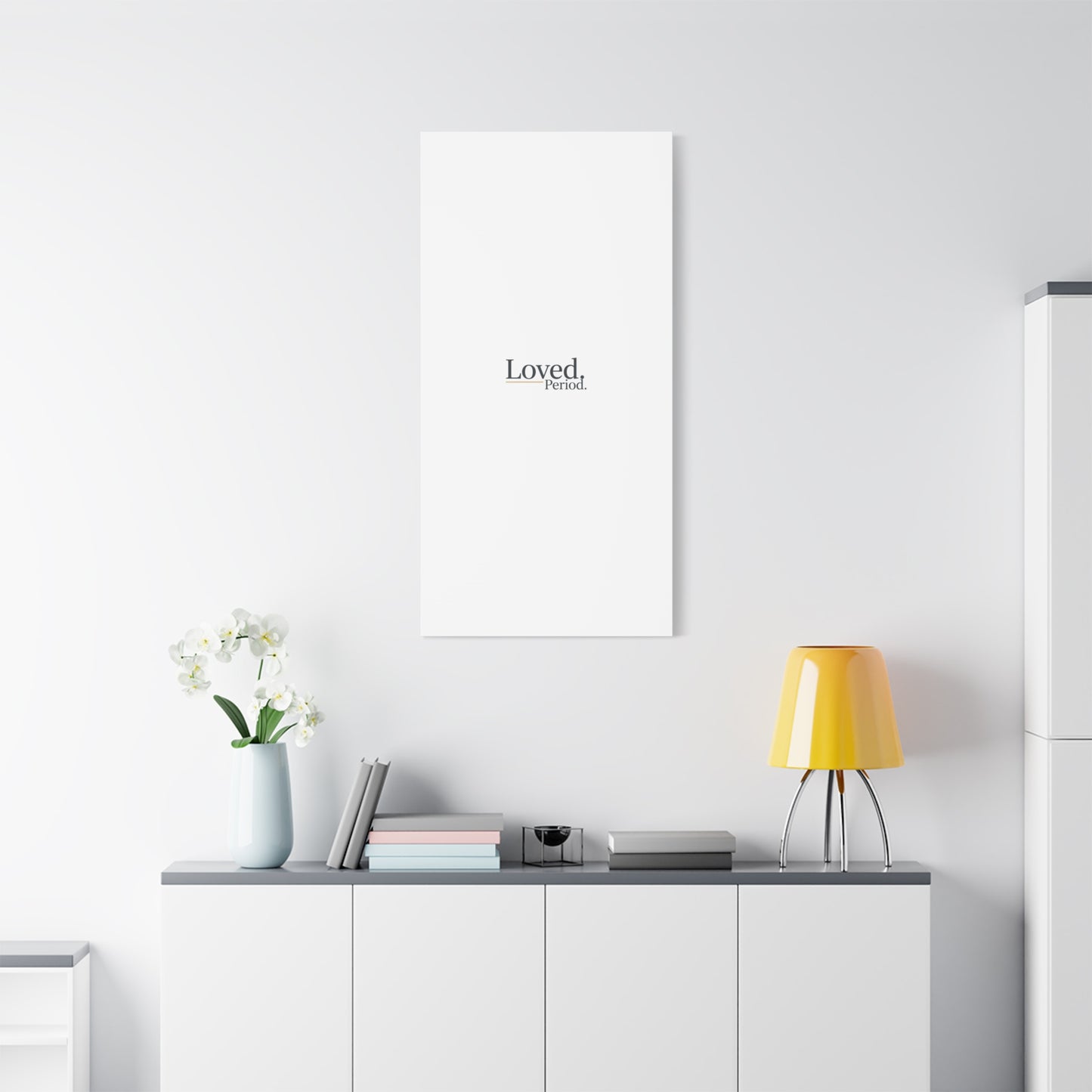 Loved. Period. Canvas | Micro-Romance Galentine’s Self-Love Wall Art