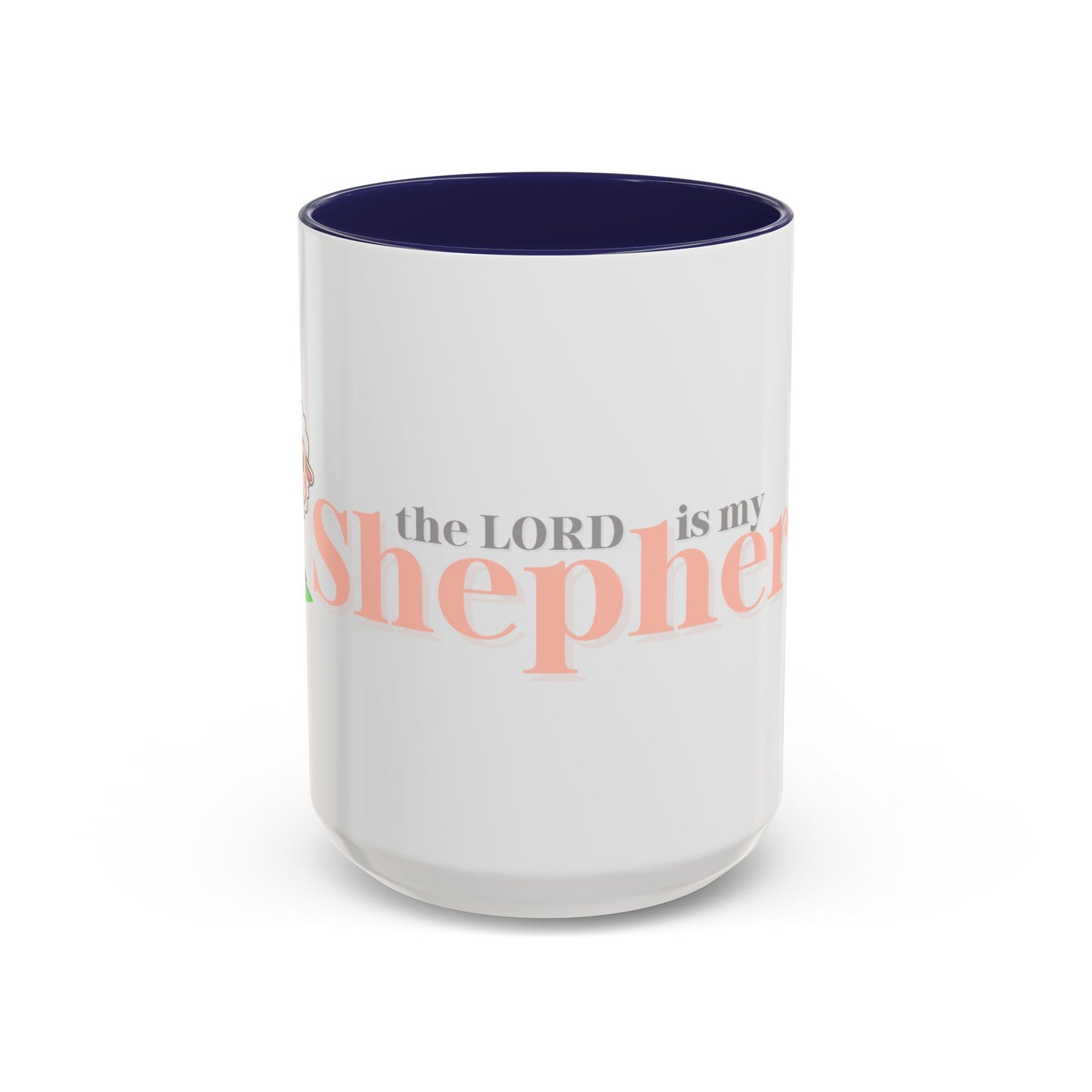 Shepherd Psalm 23 Accent Coffee Mug — Faith-Inspired Christian Gifts