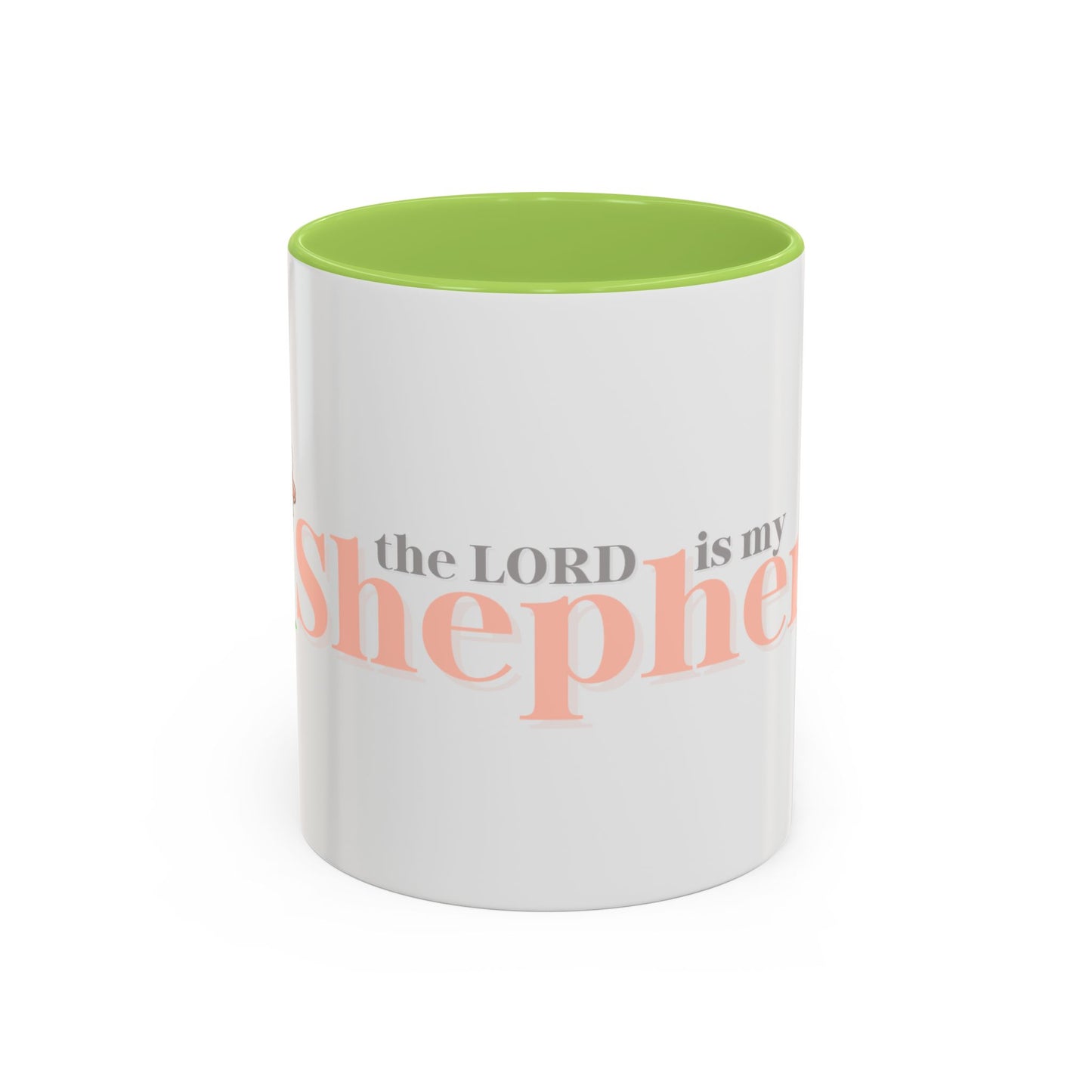 Shepherd Psalm 23 Accent Coffee Mug — Faith-Inspired Christian Gifts