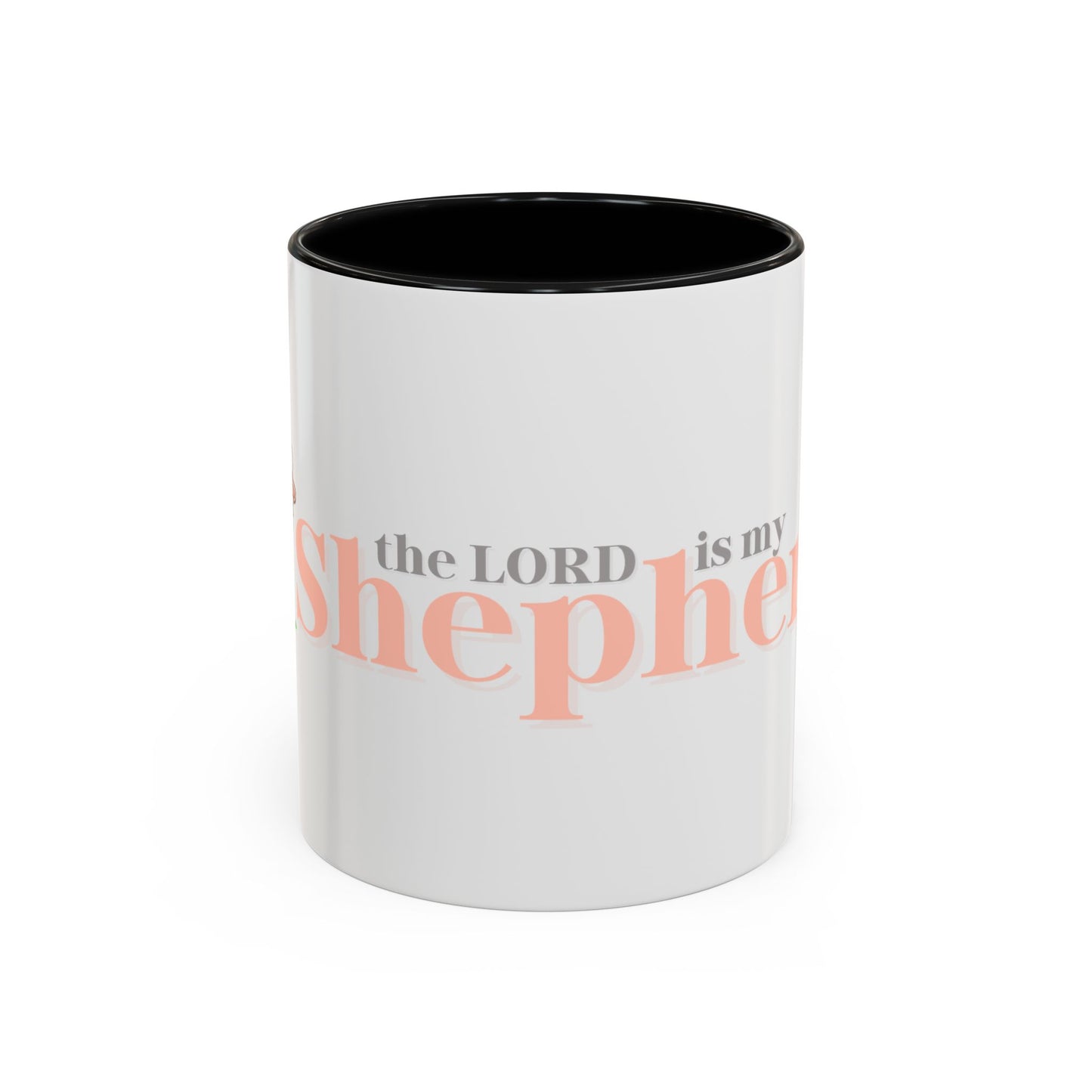 Shepherd Psalm 23 Accent Coffee Mug — Faith-Inspired Christian Gifts