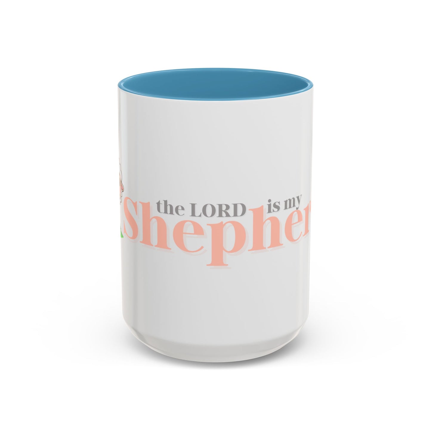Shepherd Psalm 23 Accent Coffee Mug — Faith-Inspired Christian Gifts