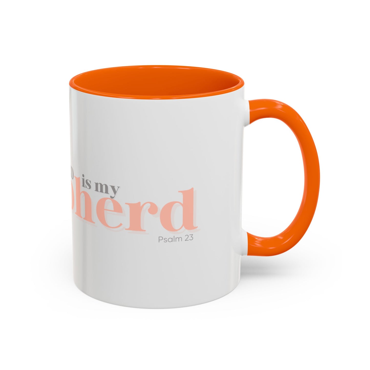Shepherd Psalm 23 Accent Coffee Mug — Faith-Inspired Christian Gifts