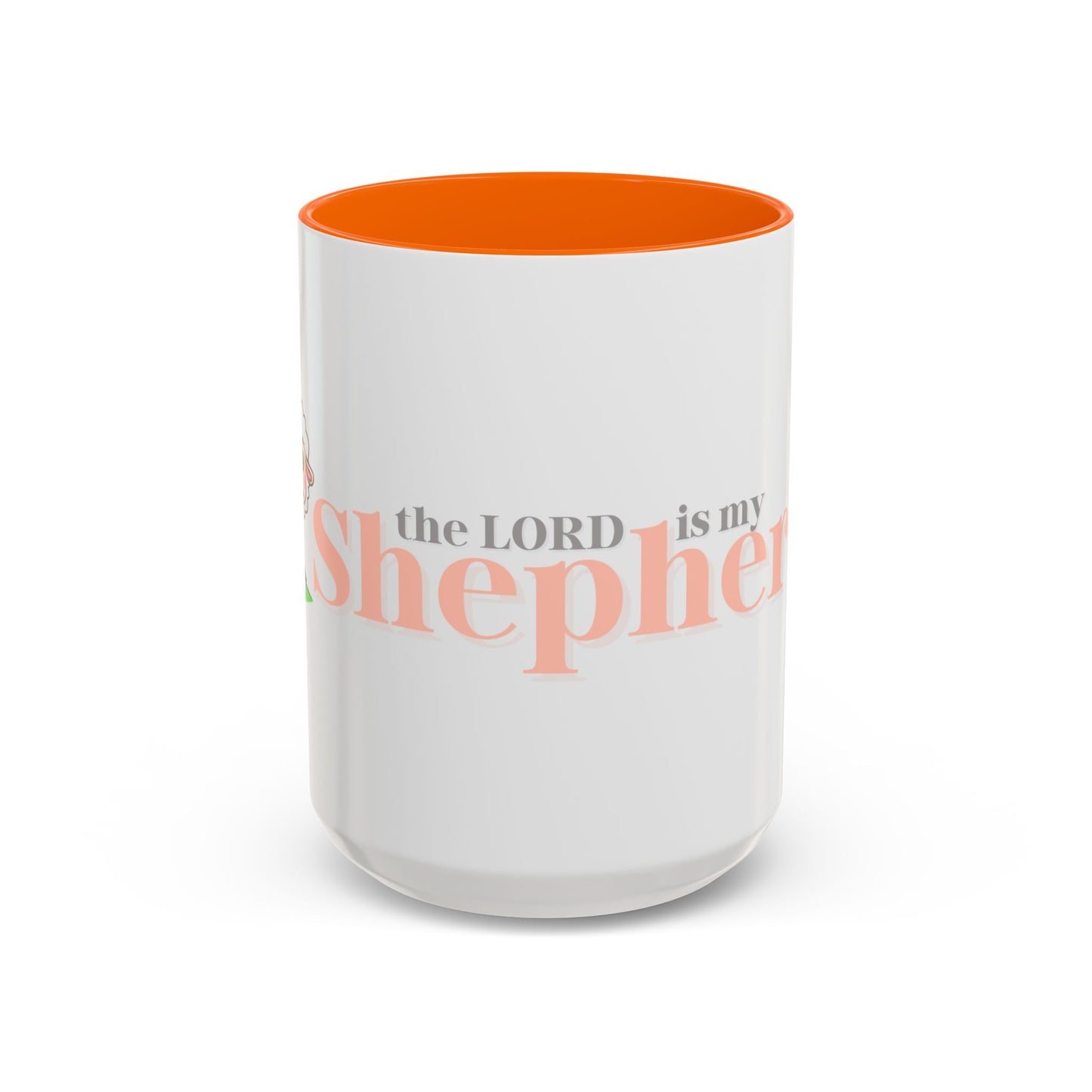 Shepherd Psalm 23 Accent Coffee Mug — Faith-Inspired Christian Gifts