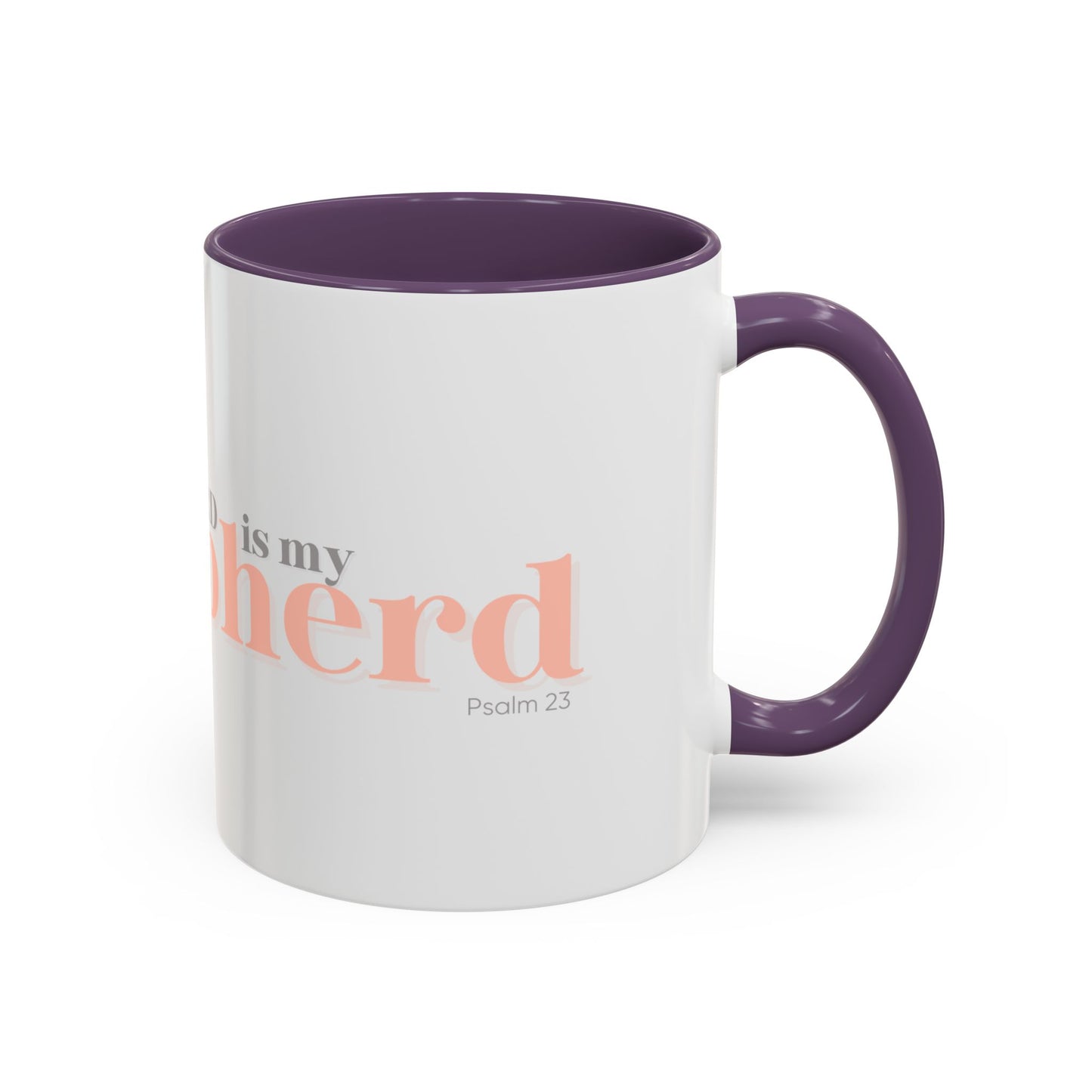 Shepherd Psalm 23 Accent Coffee Mug — Faith-Inspired Christian Gifts