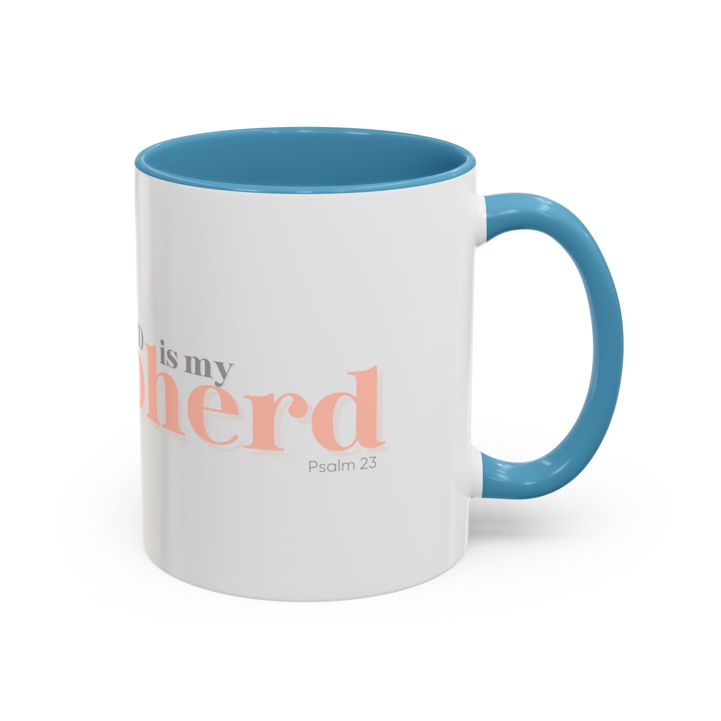 Shepherd Psalm 23 Accent Coffee Mug — Faith-Inspired Christian Gifts