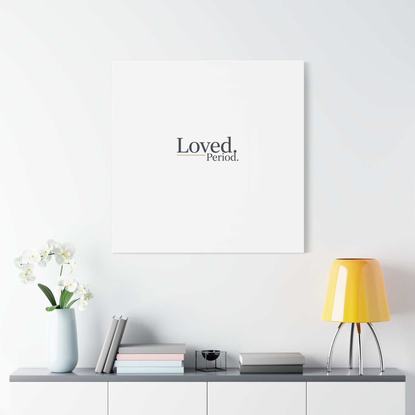 Loved. Period. Canvas | Micro-Romance Galentine’s Self-Love Wall Art