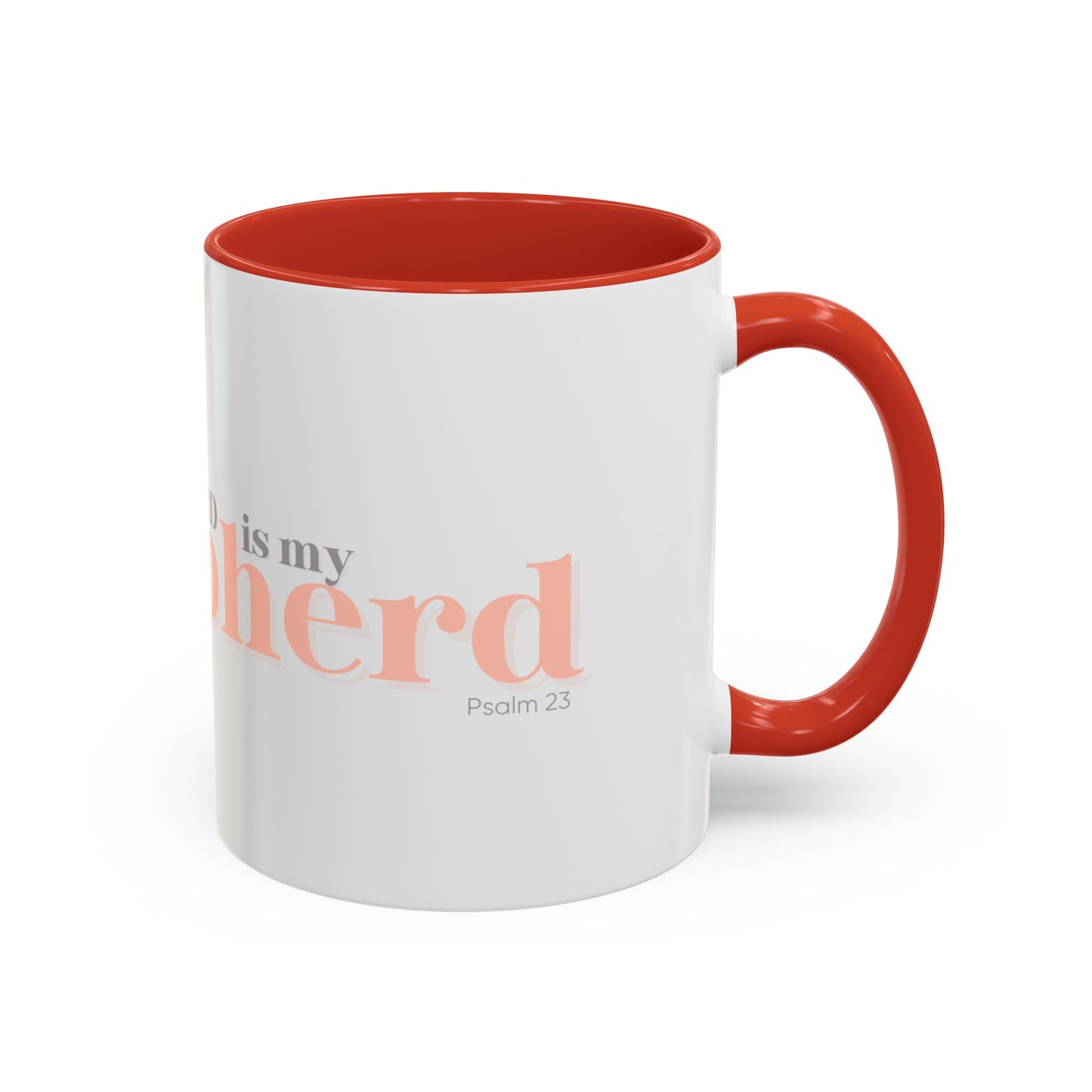 Shepherd Psalm 23 Accent Coffee Mug — Faith-Inspired Christian Gifts