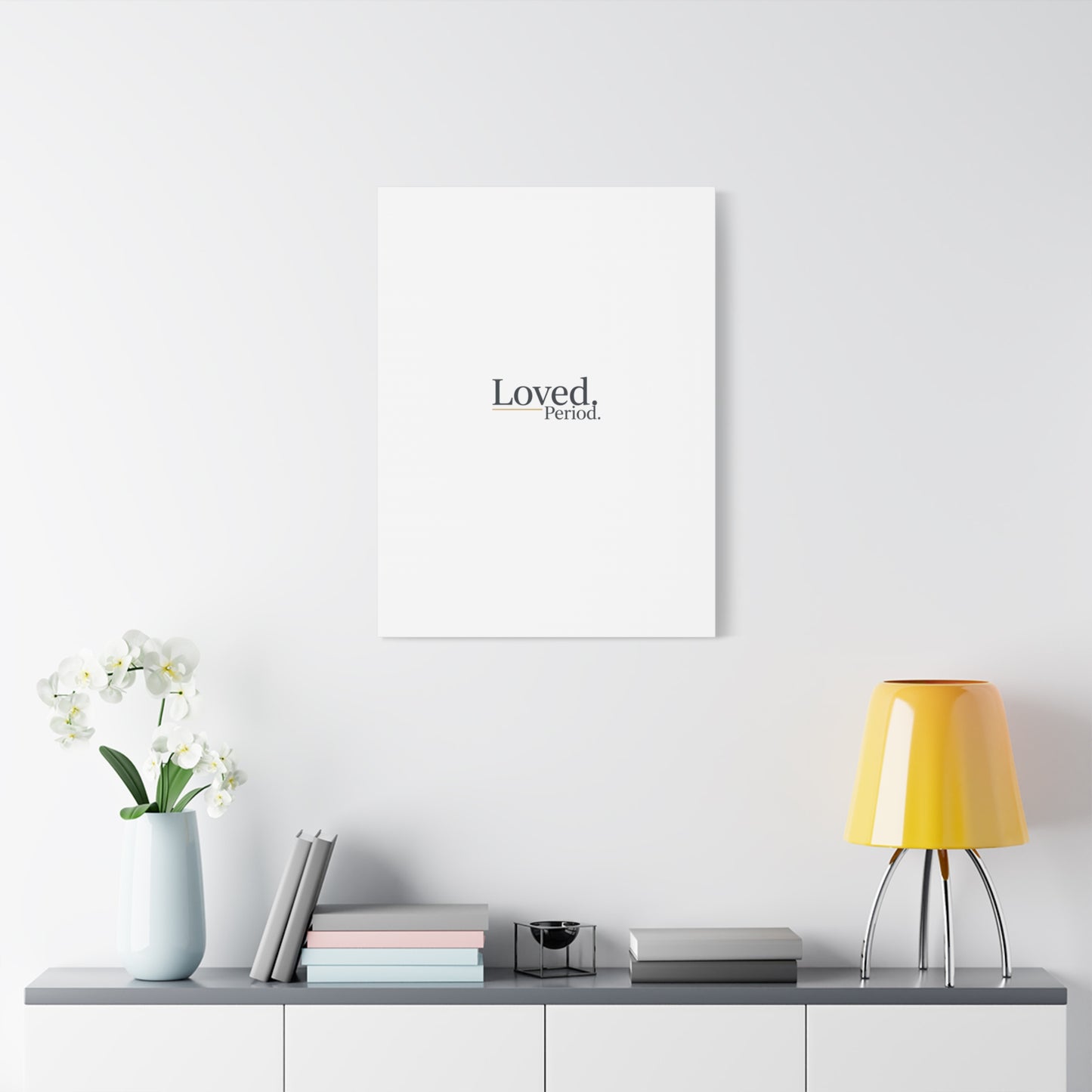 Loved. Period. Canvas | Micro-Romance Galentine’s Self-Love Wall Art