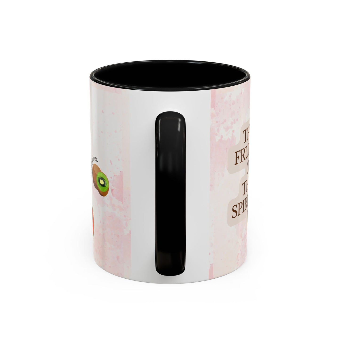 Fruit of The Spirit Coffee Mug — Cute Labeled Tropical Fruit Design (11/15oz)